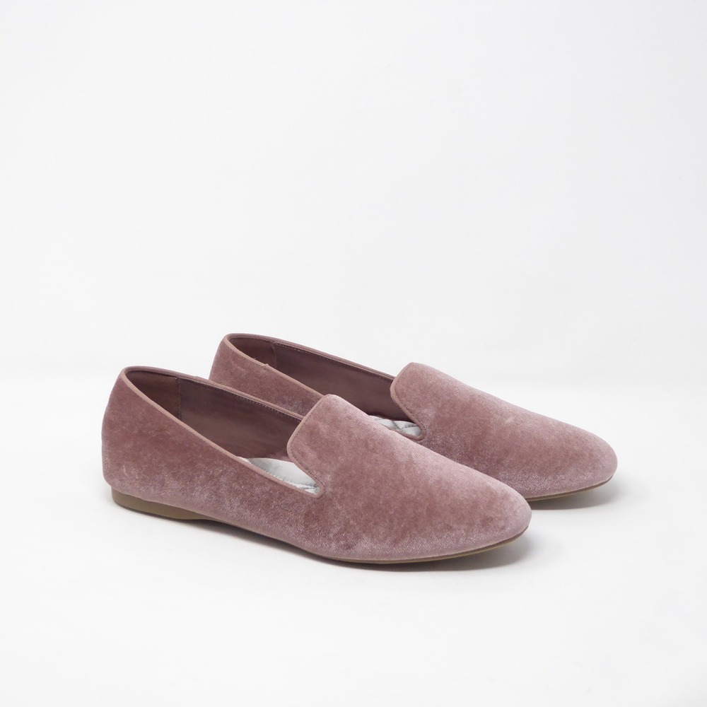 Birdies Women Loafers Pink Velvet Starling Smoking Slipper 10